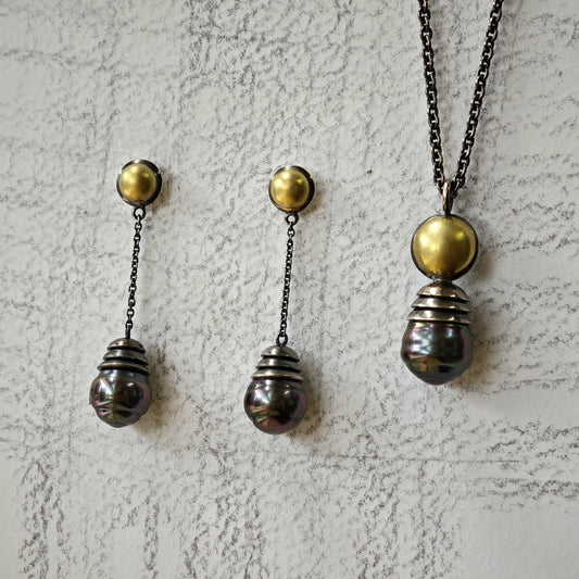 Schmuckset :arcana: | Ohrschmuck & Halsschmuck mit Tahiti-Perlen