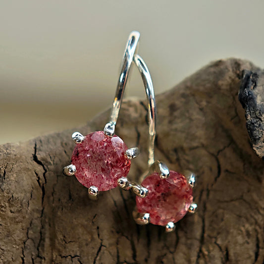 Ohrschmuck :malwina: | Rote Sprenkel in massivem Silber