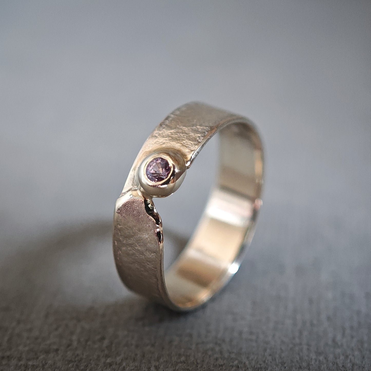 Ring :scape: | Asymmetrisches Unikat mit rosa Saphir