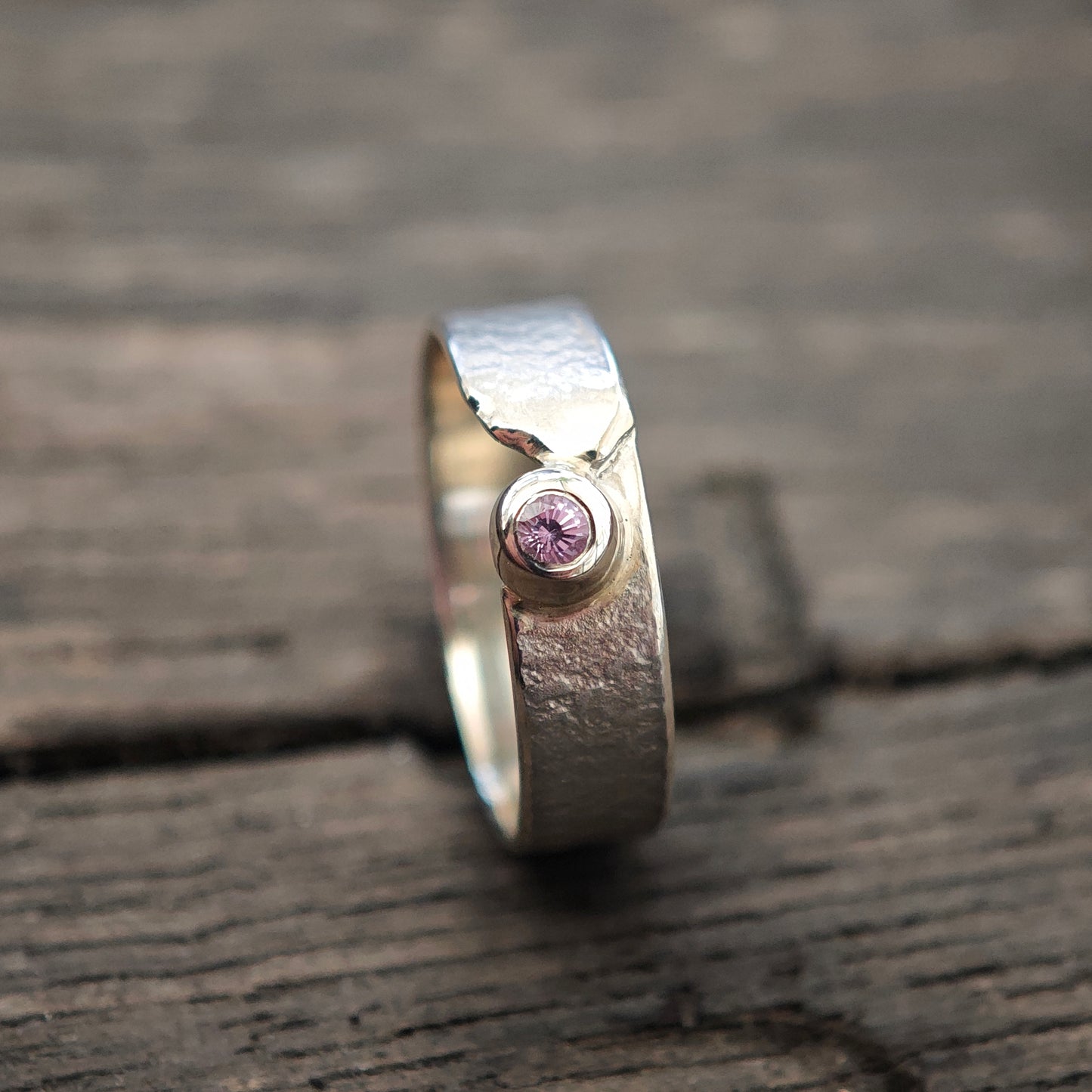 Ring :scape: | Asymmetrisches Unikat mit rosa Saphir