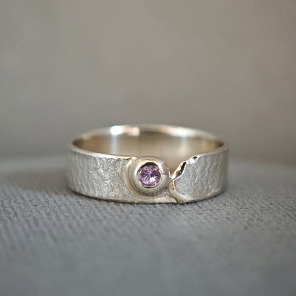 Ring :scape: | Asymmetrisches Unikat mit rosa Saphir