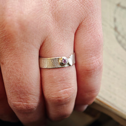 Ring :scape: | Asymmetrisches Unikat mit rosa Saphir