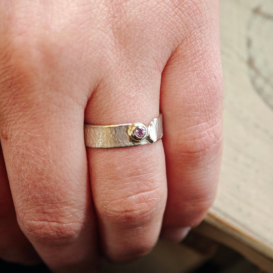 Ring :scape: | Asymmetrisches Unikat mit rosa Saphir