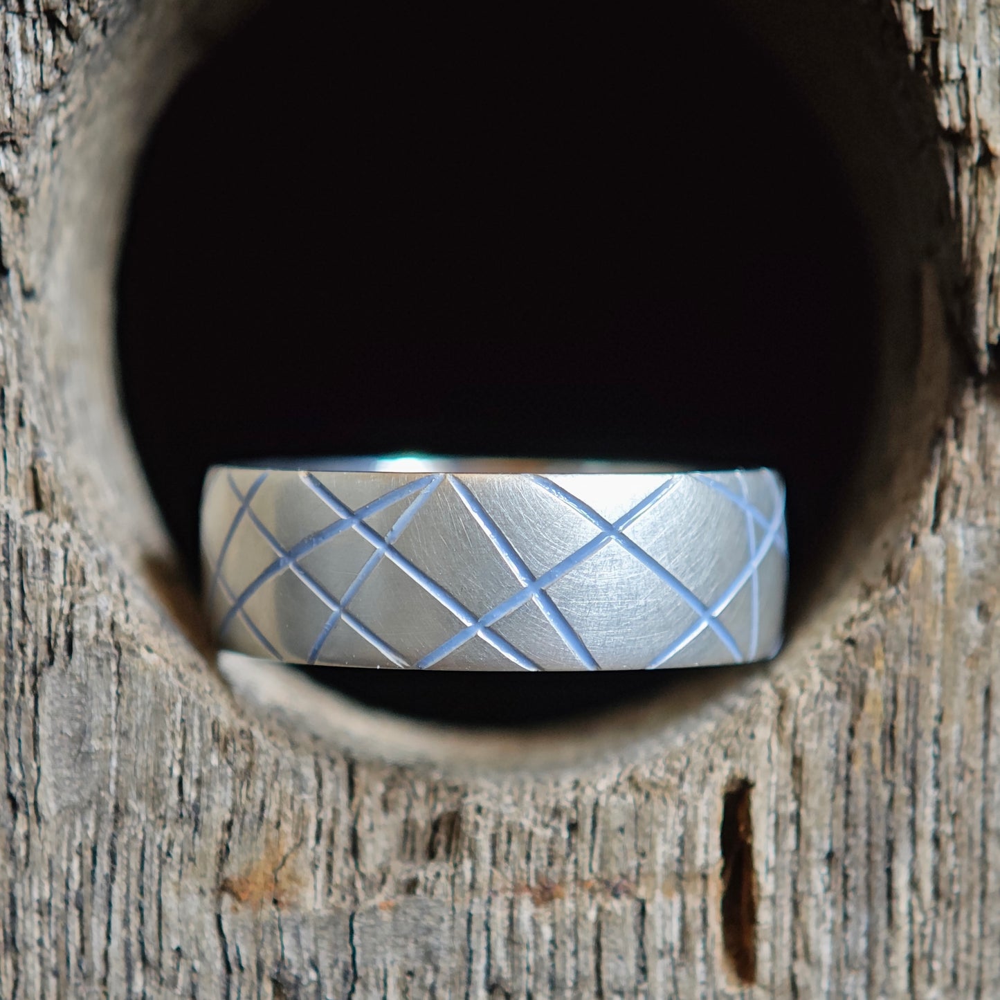 Ring :linea: | geometrisches Unikat aus Silber mit Farbakzent