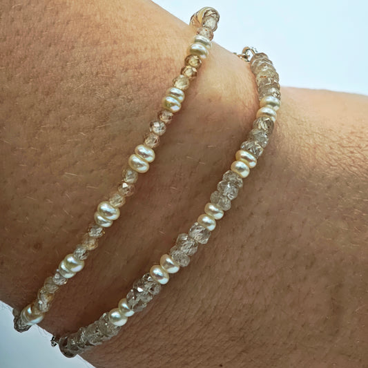Armschmuck :via: | Edelstein-Armband mit Zirkon & Perle