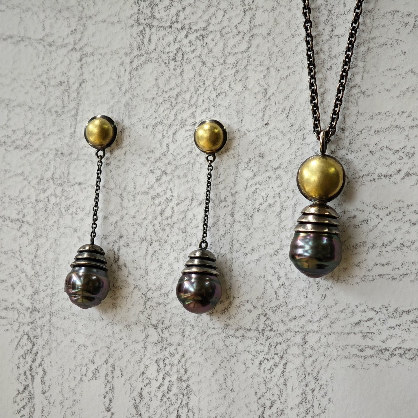 Schmuckset :arcana: | Ohrschmuck & Halsschmuck mit Tahiti-Perlen