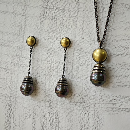 Schmuckset :arcana: | Ohrschmuck & Halsschmuck mit Tahiti-Perlen