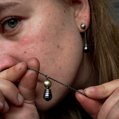 Schmuckset :arcana: | Ohrschmuck & Halsschmuck mit Tahiti-Perlen