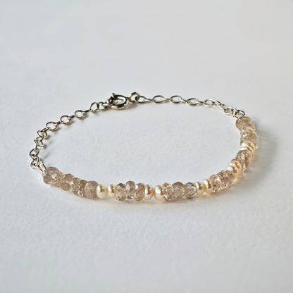 Armschmuck :via: | Edelstein-Armband mit Zirkon & Perle