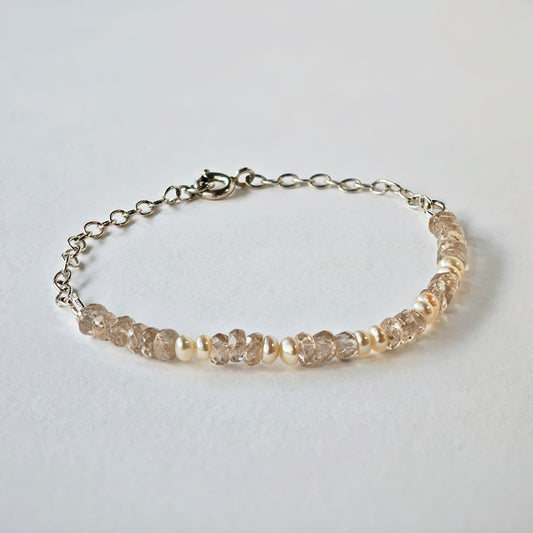 Armschmuck :via: | Edelstein-Armband mit Zirkon & Perle