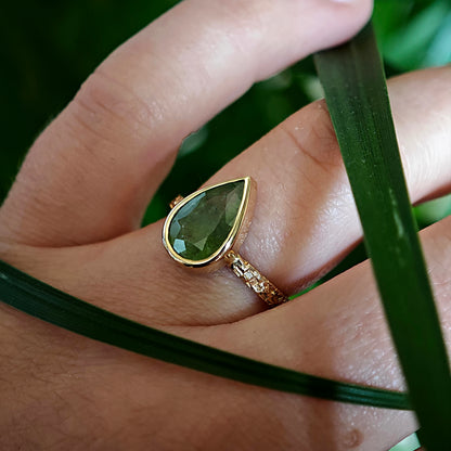 Ring :aurora: | Nordisches Lichtspiel in geschmiedetem Gold
