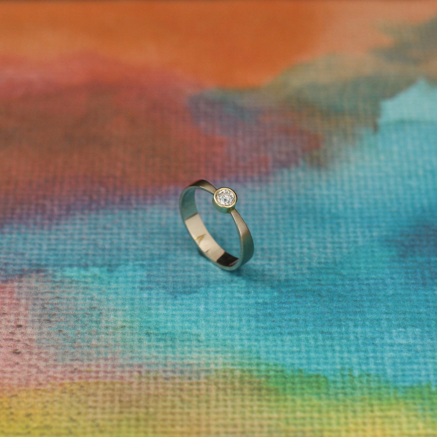 Ring :belle: | Bi-Color Design mit Diamant im Altschliff