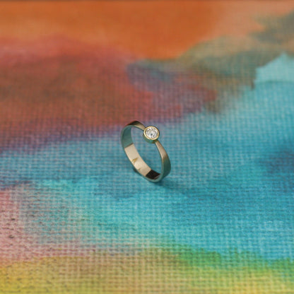 Ring :belle: | Bi-Color Design mit Diamant im Altschliff