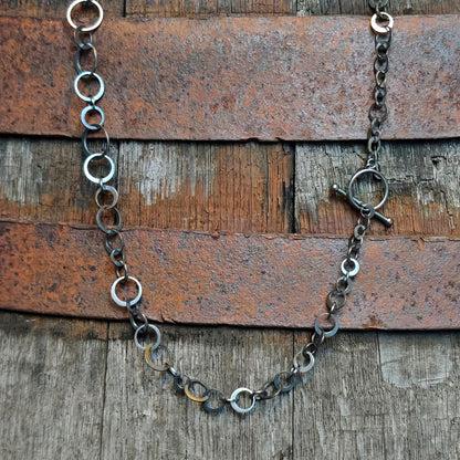 Halsschmuck :circles: | Rhythmus aus oxidiertem Silber