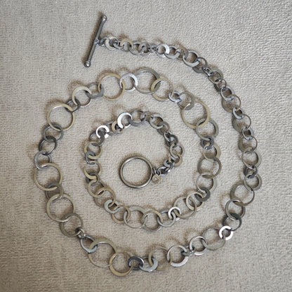 Halsschmuck :circles: | Rhythmus aus oxidiertem Silber