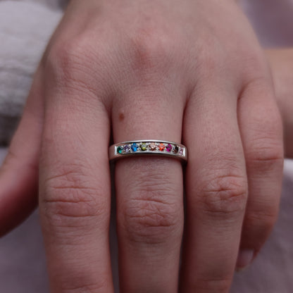 Ring :coloursoflove: | Farbenfroher Memoire-Ring in Silber