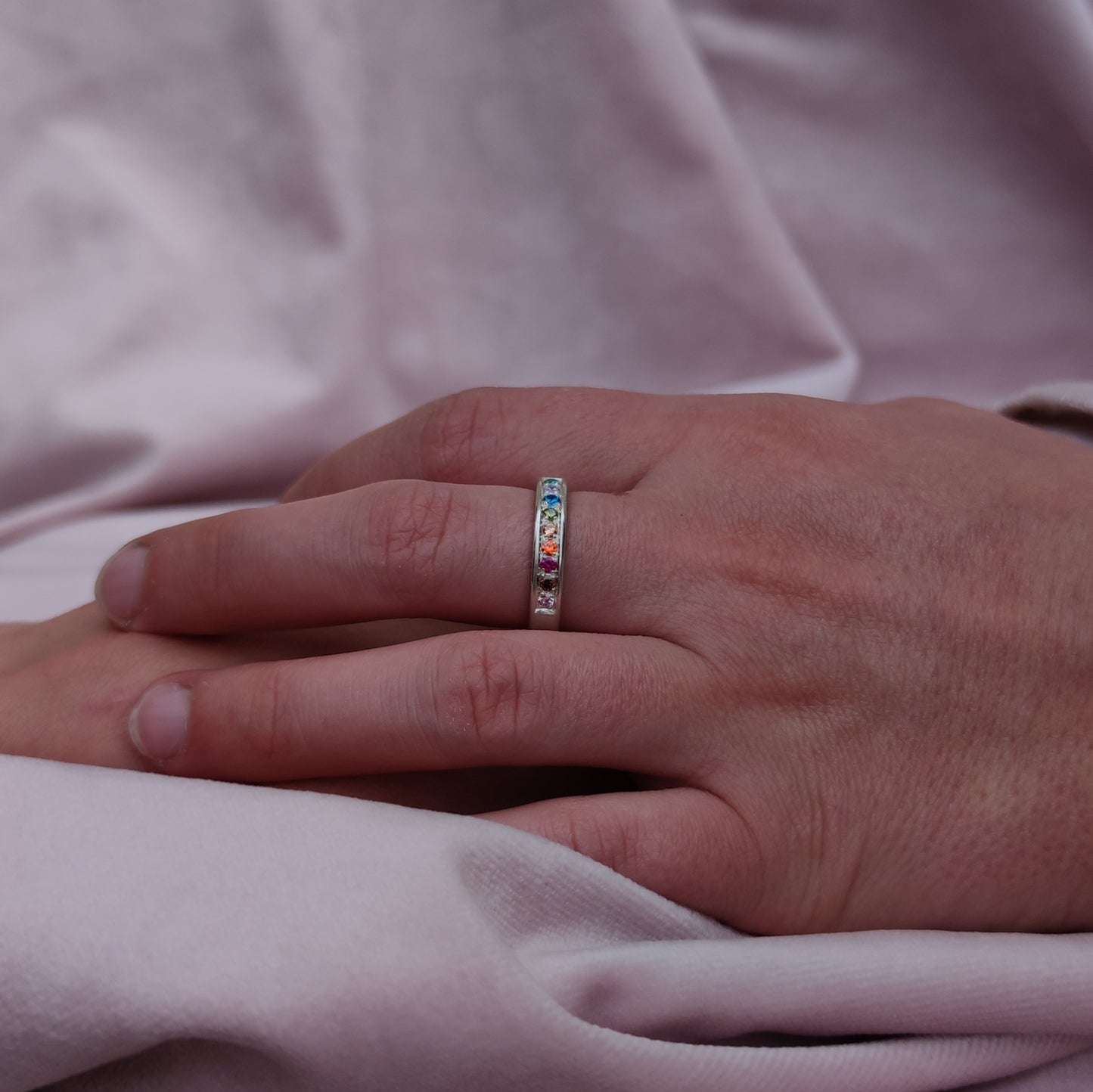 Ring :coloursoflove: | Farbenfroher Memoire-Ring in Silber