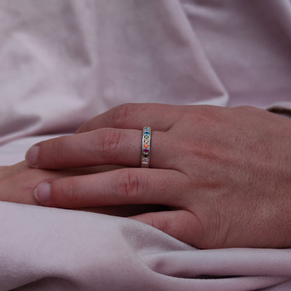 Ring :coloursoflove: | Farbenfroher Memoire-Ring in Silber