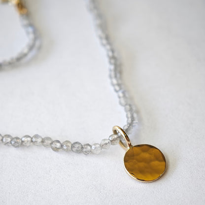 Halsschmuck :luna: | Unikat aus Gold an funkelnder Natursteinkette