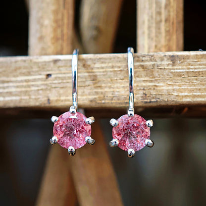 Ohrschmuck :malwina: | Rote Sprenkel in massivem Silber