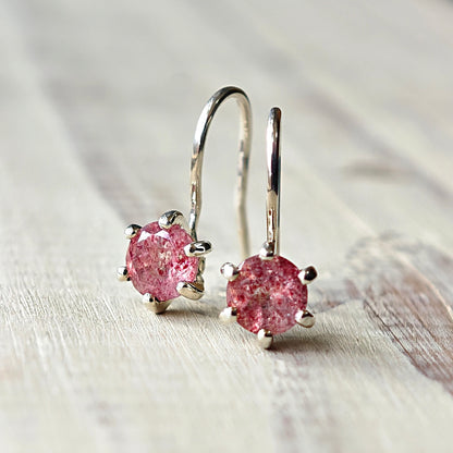 Ohrschmuck :malwina: | Rote Sprenkel in massivem Silber