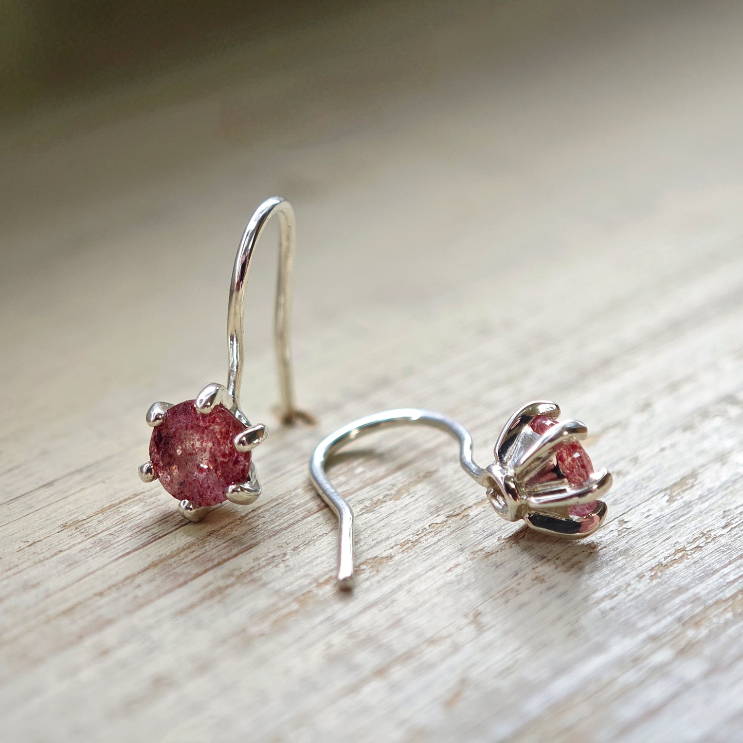 Ohrschmuck :malwina: | Rote Sprenkel in massivem Silber