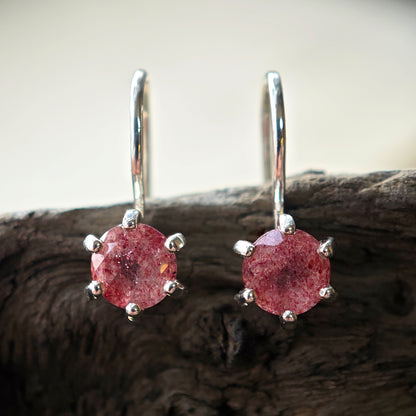 Ohrschmuck :malwina: | Rote Sprenkel in massivem Silber
