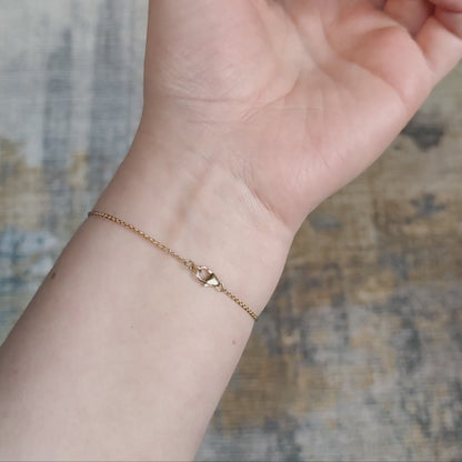 Armschmuck :lotus: | Goldarmband mit Prehnit in sanftem Mint