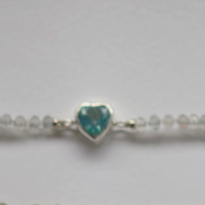 Armschmuck :via+: | Amazonit-Reihe mit Chalcedon-Center-Piece