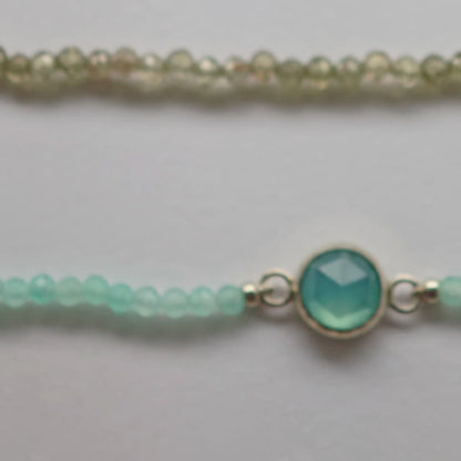 Armschmuck :via+: | Peridot-Reihe mit Andesin-Center-Piece