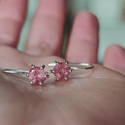 Ohrschmuck :malwina: | Rote Sprenkel in massivem Silber