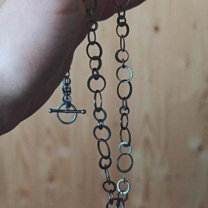 Halsschmuck :circles: | Rhythmus aus oxidiertem Silber