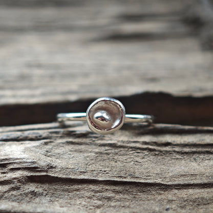 Ring :punto: | Organisches Feinsilber-Fundstück als Ringkopf