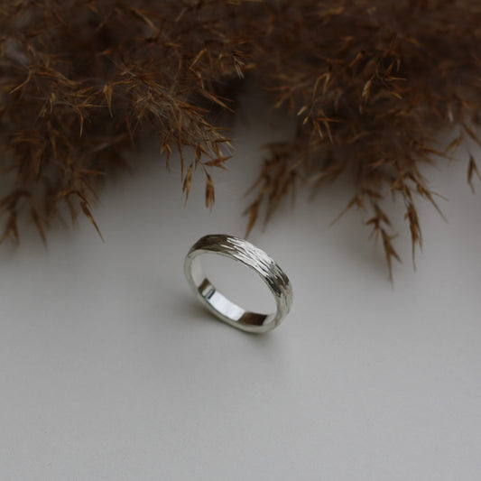 Ring :silberrinde: | Fühlbare Struktur in Silber