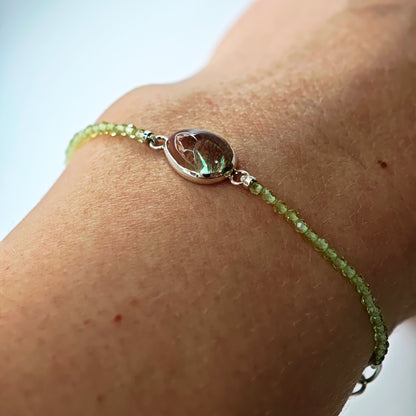 Armschmuck :via+: | Peridot-Reihe mit Andesin-Center-Piece