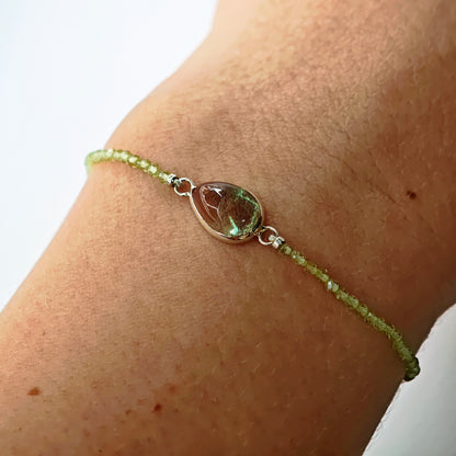 Armschmuck :via+: | Peridot-Reihe mit Andesin-Center-Piece