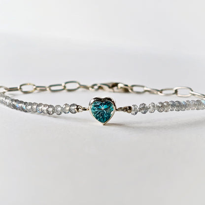 Armschmuck :via+: | Labradorit-Reihe mit Topas-Center-Piece