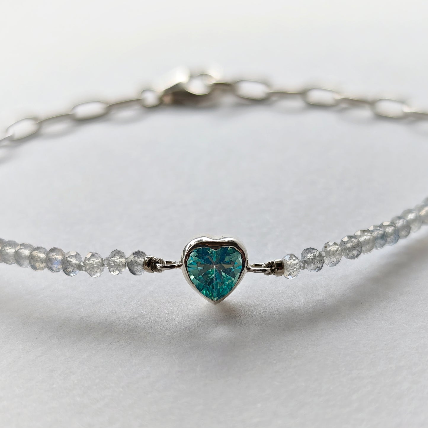 Armschmuck :via+: | Labradorit-Reihe mit Topas-Center-Piece