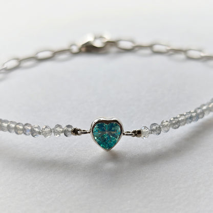 Armschmuck :via+: | Labradorit-Reihe mit Topas-Center-Piece